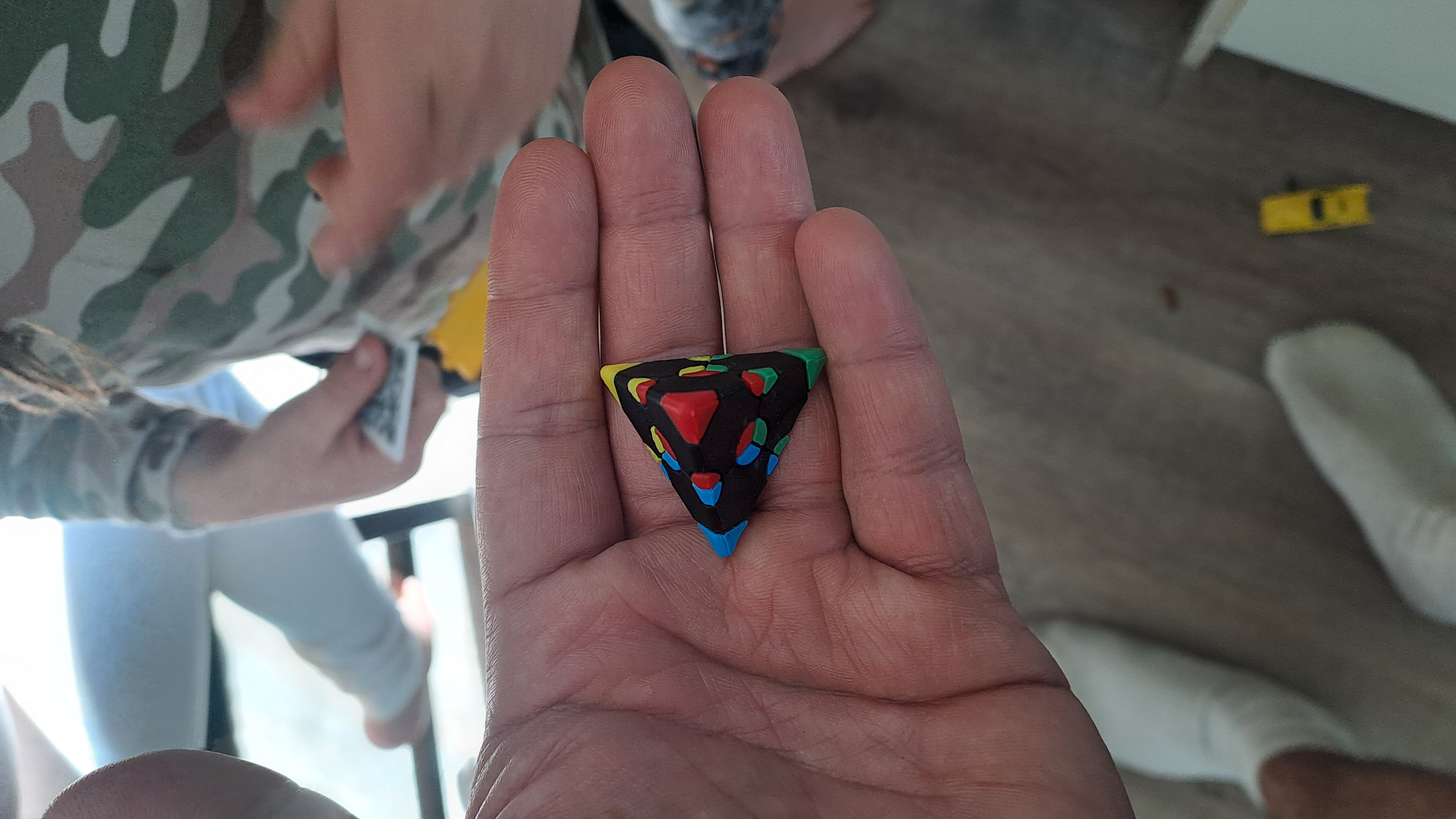 Tetrahedrons in hands